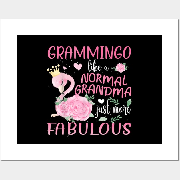 Grammingo Like a Normal Grandma Flamingo Wall Art by KIMIKA
